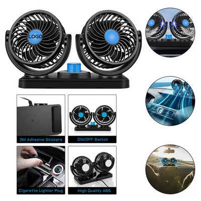 360 Degree Rotatable 12V USB Car Cooling Fan