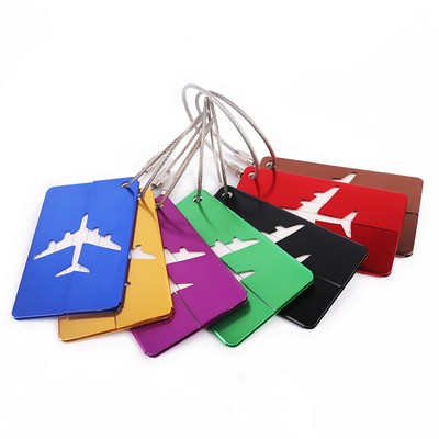 Luggage Tags Business Card Holder Aluminum Travel ID Bag Tag