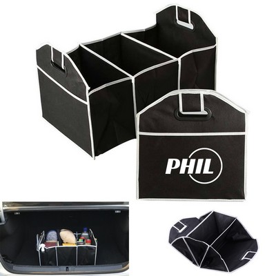 Foldable Car Trunk Organizer With Tote Bag