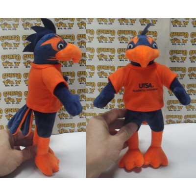 10" Standing Road Runner Mascot Stuffed Animal