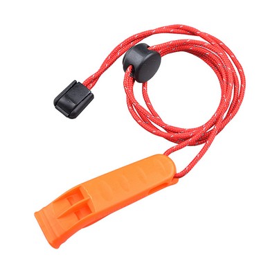 Safety Survival Whistles with Adjustable Reflective Lanyard