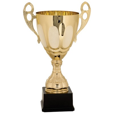 Golden Metal Trophy Cup 15 3/4"H