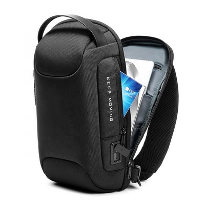 Shoulder Crossbody Backpack With USB Charging Port