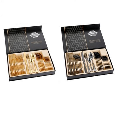 24 Pcs Travel Portable Luxury Cutlery Set