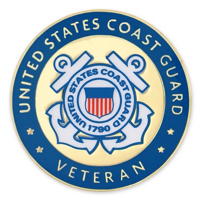 Officially Licensed U.S. Coast Guard Veteran Lapel Pin