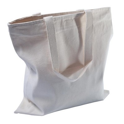 Cotton Tote w/ Zipper Closure