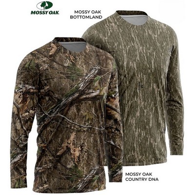 4.4 oz. Mossy Oak® Men's Polyester Interlock Long Sleeve T-Shirt