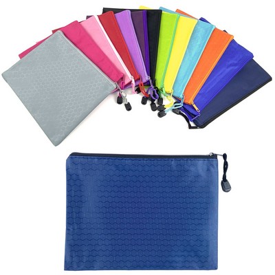 A5 Zippered Waterproof Nylon Paper Folders