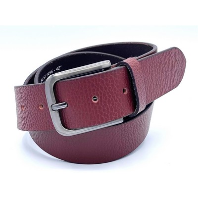 Brown Leather Belt w/Metal Buckle