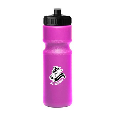 28 oz. Push-Cap Plastic Water Bottle (2 Color Imprint)