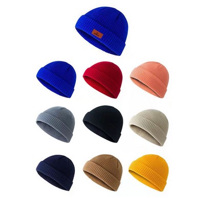 Winter Warm Short Dome Knitted Skullcap