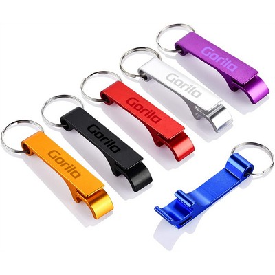 Aluminum Keychain With Bottle Opener