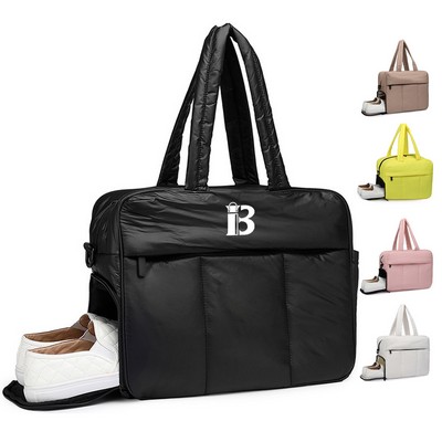 Luggage Duffel Tote Bag with Wet Pocket Shoe Compartment