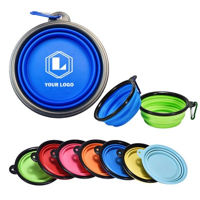 Collapsible Tpe Dog Bowl With Carabiner