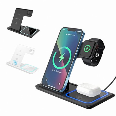 3-in-1 Foldable Wireless Charger Stand for Mobile Phones