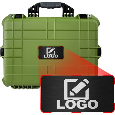 Eylar Large Green 20" Hard Camera Case with Custom Logo