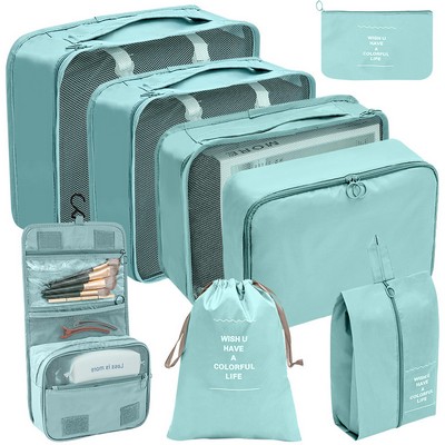 8pc Travel Luggage Organizer Set