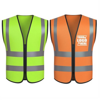 High Visibility Safety Vest With Reflective Strips