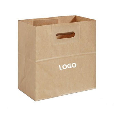 Food Packaging Paper Bags w/Die Cut Patch