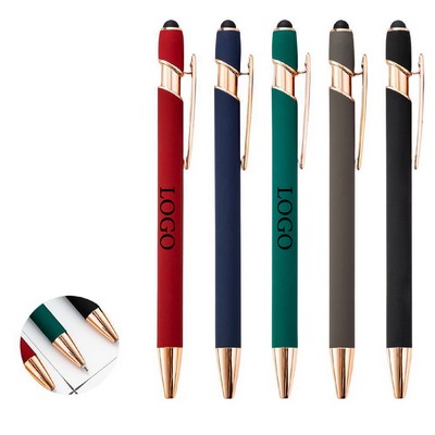 Soft Touch Rose Gold Stylus Pen