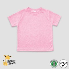 Baby Short Sleeve Crew Neck T-Shirt Cotton Candy 65% Polyester 35% Cotton- Laughing Giraffe®