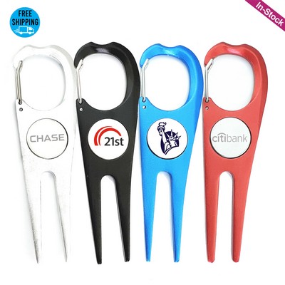 Divot Tool With Magnetic Ball Marker