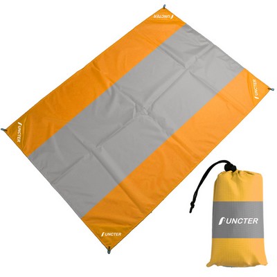 110.32 x 118.2 inch Large Sand Free Travel Beach Blanket Pocket Blanket- 100% Waterproof Beach Mat