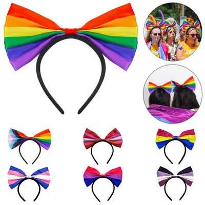 Pride Rainbow Bowknot Headbands