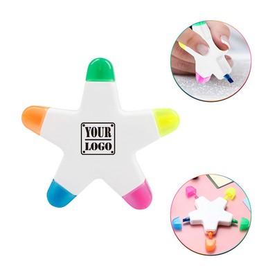 5-In-1 Starfish Design Highlighter Marker