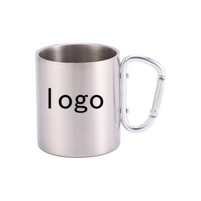 Carabiner Handle Steel Mug 10oz