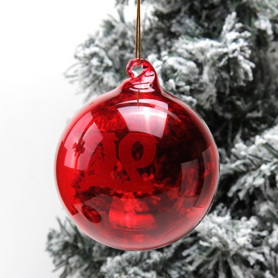 Custom Hand Blown Glass Ornament Christmas Ball