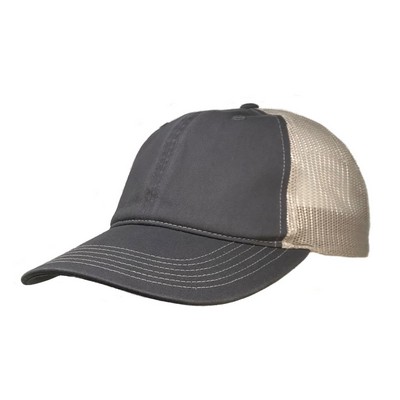 Big Size Gray/Khaki Low Profile Unstructured Mesh cap