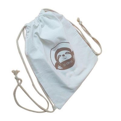 Canvas Drawstring Backpack with Cinch Closure