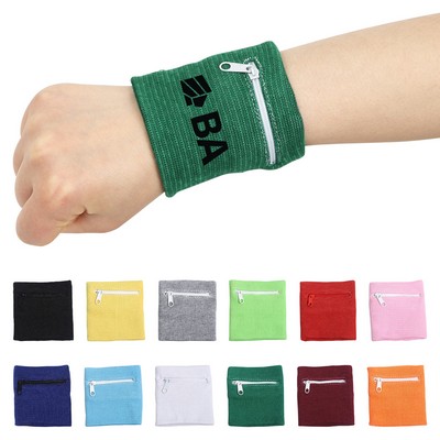 Sport Wristband w/Zippered Wallet