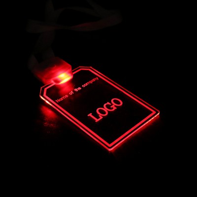 Lanyard W/Acrylic 15 colors LED Name Card