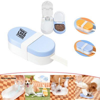 Portable Dog Water Bottle With Food Container