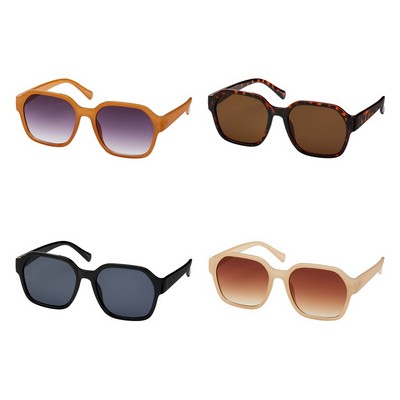 Rose Angled Pop Color Women's Sunglasses