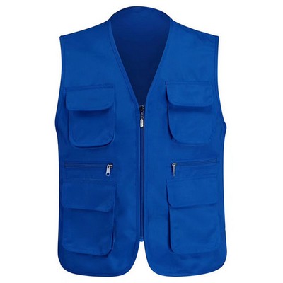 Zipper Closure Sleeveless Vest