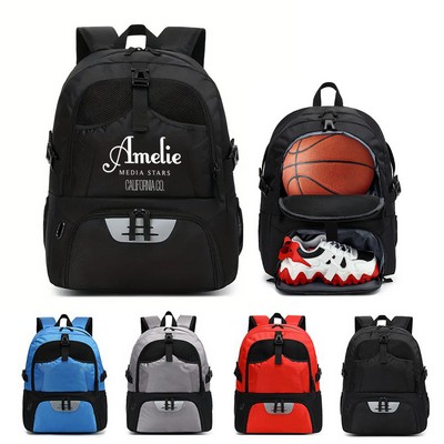 Soccer Backpack w/ Ball and Shoes Compartment