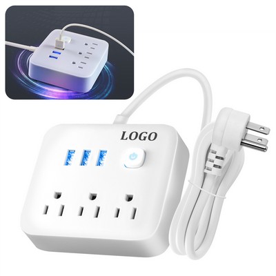 Power Strip Surge Protector with 3 USB Charging Ports