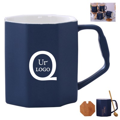 10.1Oz Blue Octagon Mug