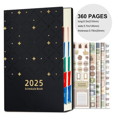 A5 Schedule Notebook 2025