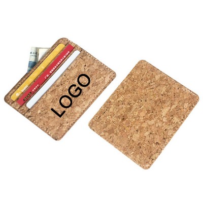 Leather Cork Minimalist Card Wallet