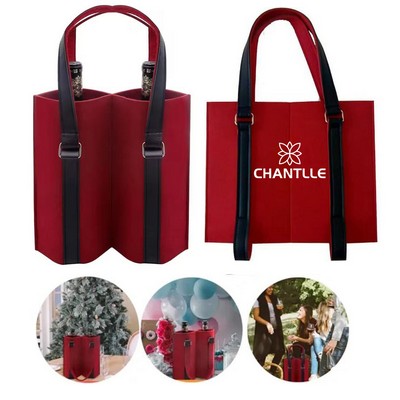 Felt Wine Carrier Tote Bag