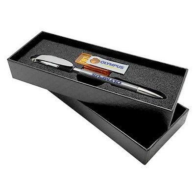 Pen & USB Flash Drive Gift Set with One-Color Pad Printing