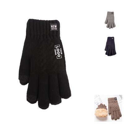 Thermal Knit Gloves for Cold Weather Driving and Hiking