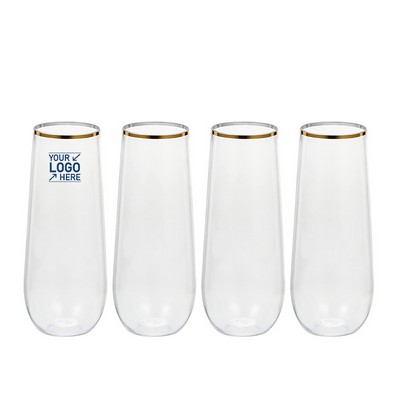 9 Oz Plastic Champagne Flutes