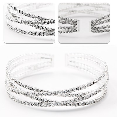 Elegant Rhinestone Cuff Bracelet