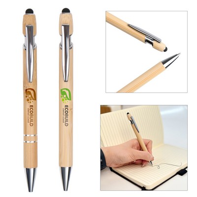 Classic Bamboo Ballpoint Pen w/Touch Head