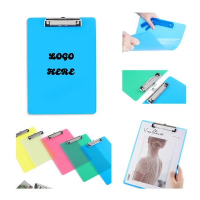 A4 Memo Holders Transparent Plastic Clipboard